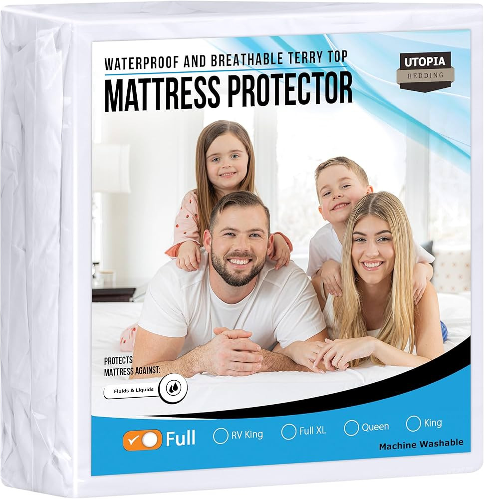 Utopia Bedding Waterproof Mattress Protector Full Size, Premium Terry Mattress Cover 200 GSM, Bre... | Amazon (US)
