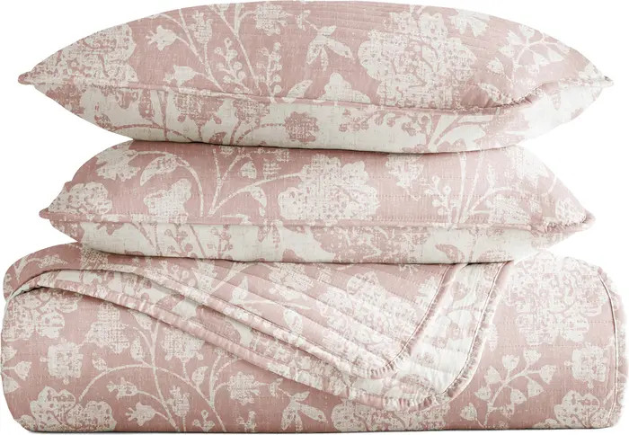Pattern Reversible Quilt & Sham Set | Nordstrom Rack