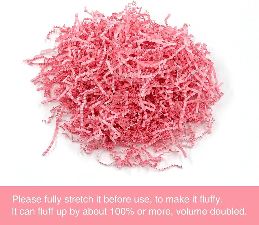 2LB Crinkle Paper Shred Filler for Gift Box Bag and Basket On Mother's Day(Pink) | Amazon (US)
