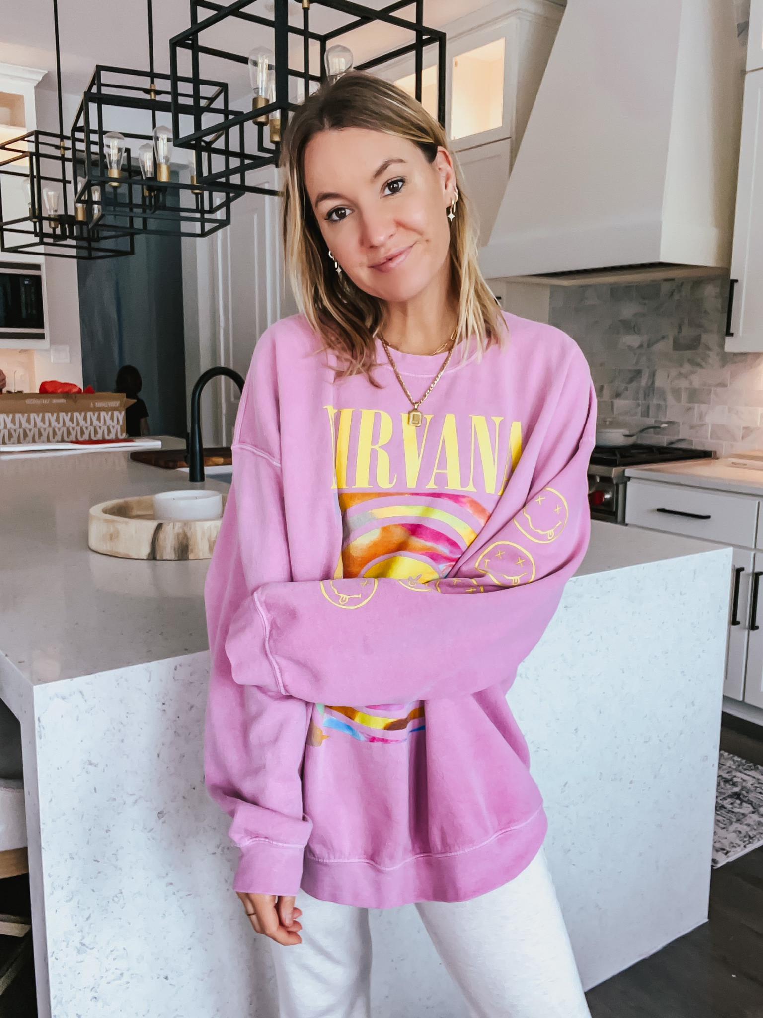 My favorite oversized sweater from Urban Outfitters, I sized s/m!  

Lee Anne Benjamin 🤍

#LTKFind #LTKstyletip #LTKworkwear