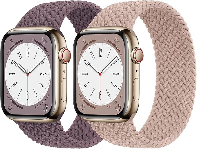 Braided Solo Loop Compatible with Apple Watch Band 38mm 40mm 41mm 42mm 44mm 45mm 49mm, Stretchy W... | Amazon (US)