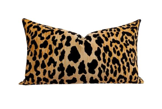 Lumbar Cheetah Velvet Pillow Cover, 12x20 Animal Print Throw Pillow, 12x18 Decorative Pillows, 12... | Etsy (US)