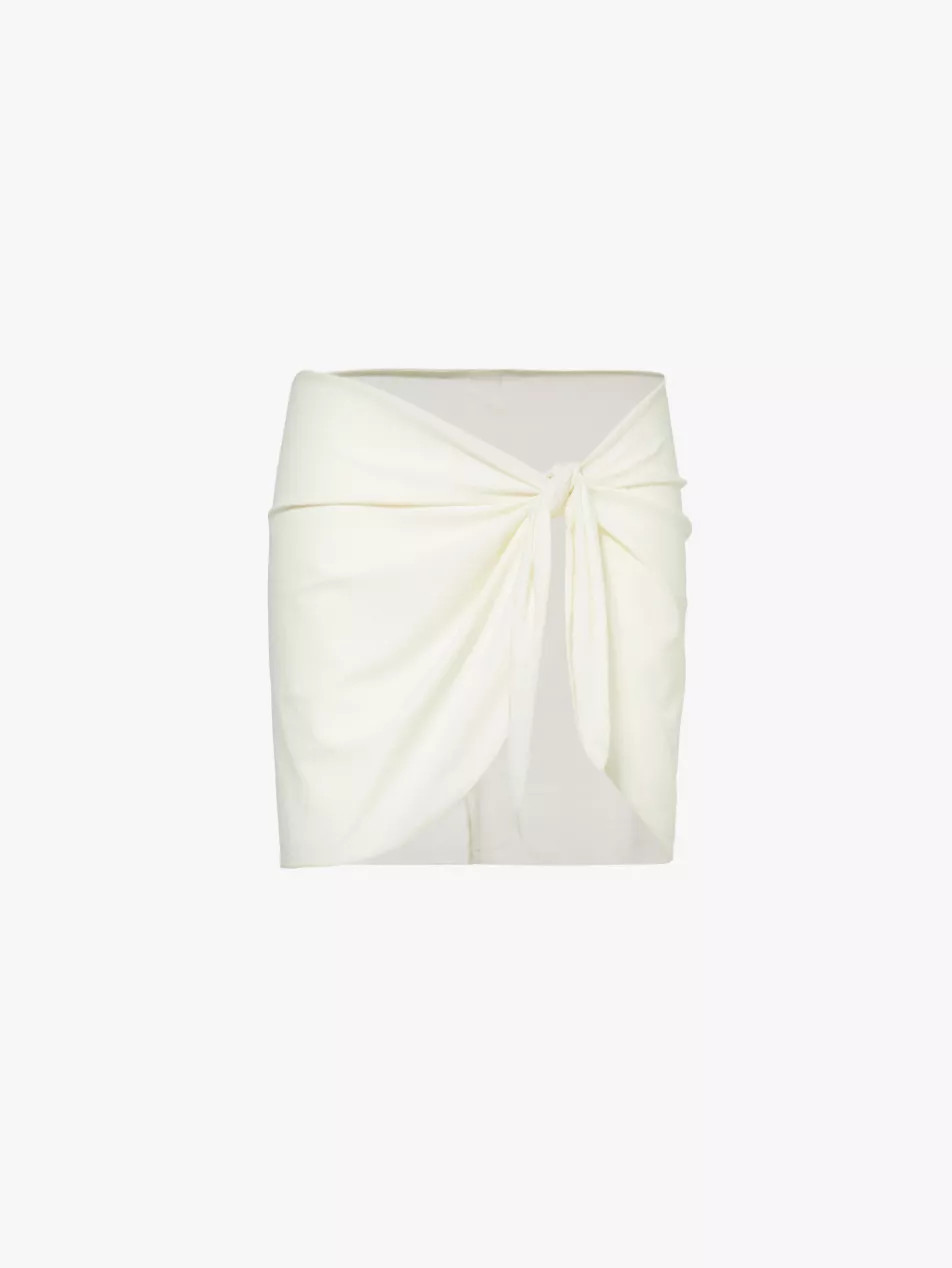 St Barth's semi-sheer stretch-recycled nylon skirt | Selfridges