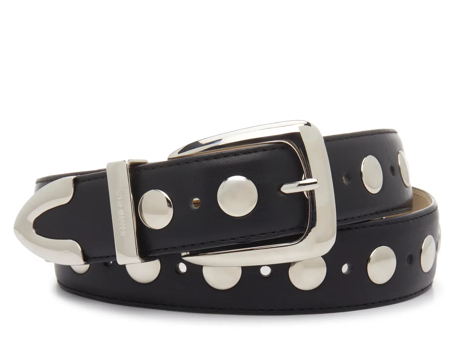 Steve Madden Studded Belt | Women's | Black | Size L | Belts | DSW