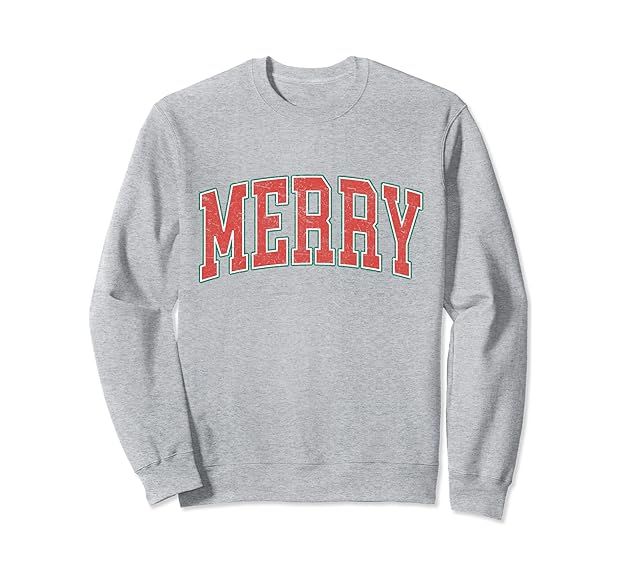 VINTAGE MERRY CHRISTMAS Sweatshirt | Amazon (US)