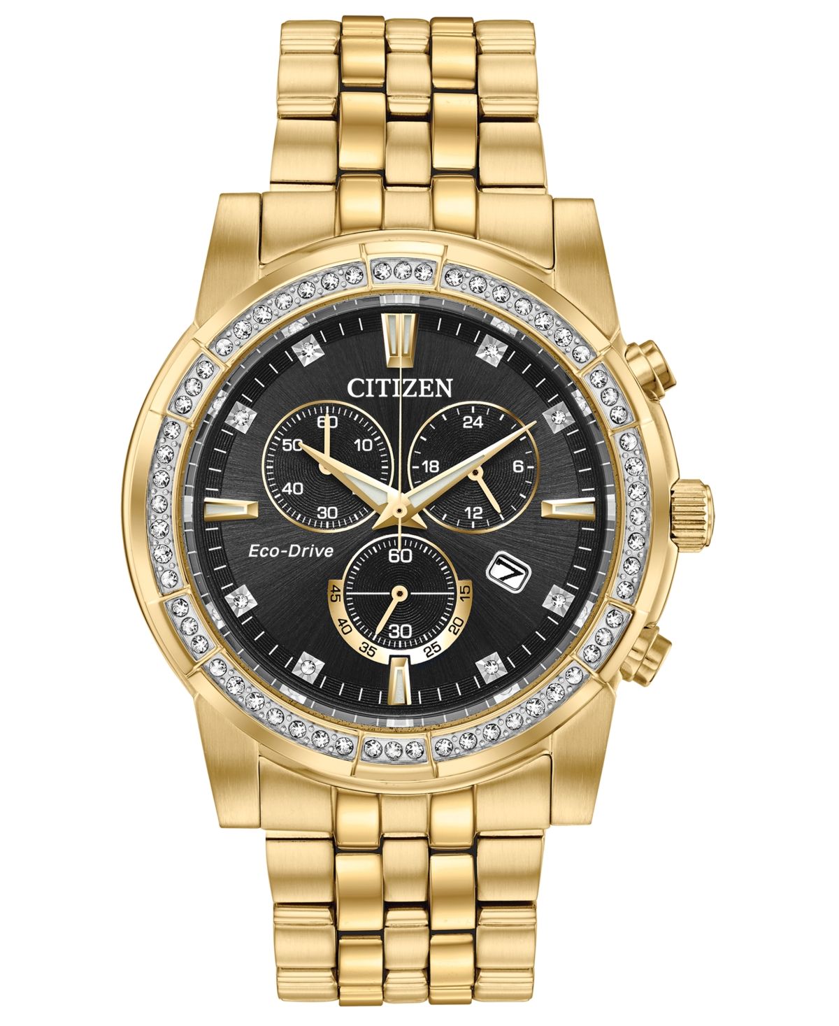 Citizen Eco-Drive Men's Chronograph Corso Gold-Tone Stainless Steel Bracelet Watch 42mm | Macys (US)