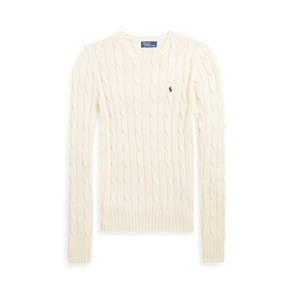 Cable-Knit Cotton Crewneck Jumper | Ralph Lauren (UK)
