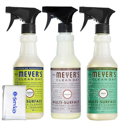 Number 1 In Service Mrs Mayers All Purpose Cleaner Spray, 16 Ounce Clean Day Cleaning Spray, Basil, Lemon Verbena, and Lavender Multi-Surface Household Cleaning Supplies Bundle Kit Tissue Pack | Amazon (US)