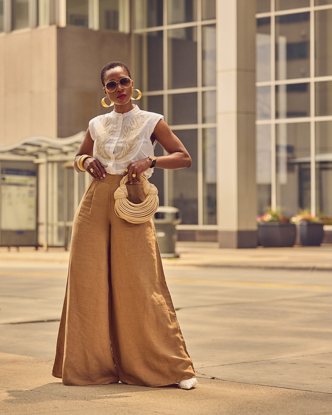 Spring is around the corner! This simple yet polished look features super wide-leg linen pants with a white shirt and heels. Perfect for the office and after-hours too! 

#LTKover40 #LTKmidsize #LTKstyletip