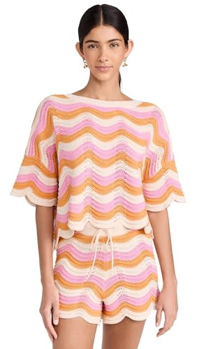 L*Space Women's Make Waves Sweater, Catching Sunsets, Black, L | Amazon (US)