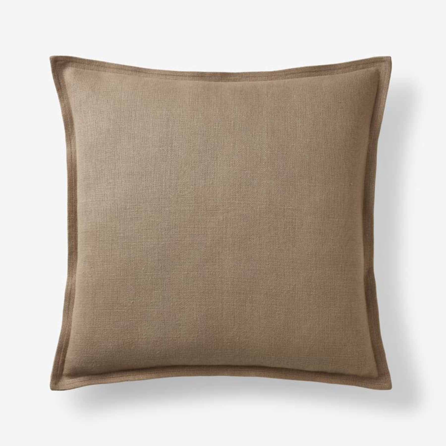 Linen Decorative Square Pillow Cover - Taupe, 20 in. x 20 in. | The Company Store
