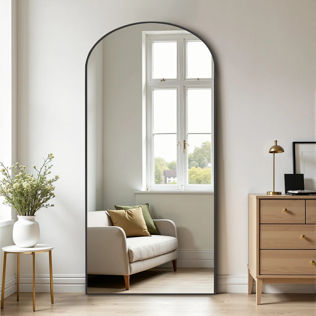 Latitude Run® Large Arch Mirror Full Length Wall Mirror & Reviews | Wayfair | Wayfair North America