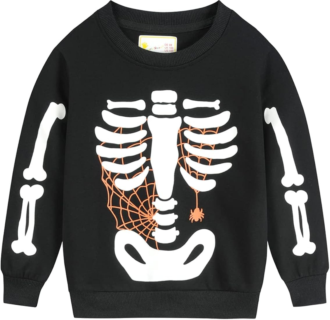 Toddler Little Boy Girl Halloween Sweatshirt Glow in The Dark Skeleton Pumpkin Dino Kids Long Sle... | Amazon (US)
