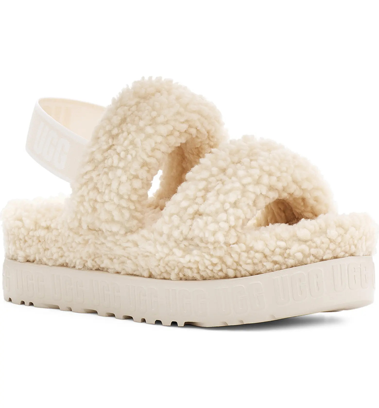 Oh Fluffita Genuine Shearling Slingback Sandal | Nordstrom