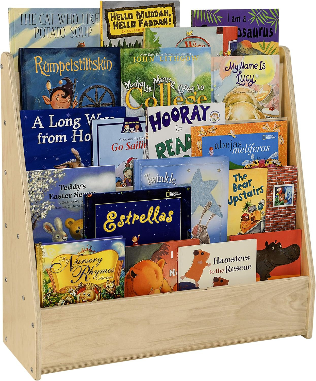 Contender Kids Bookcase Stand, Singled-Sided, 5 Shelf Book Display Tiers, Rear Storage Toy Shelve... | Amazon (US)