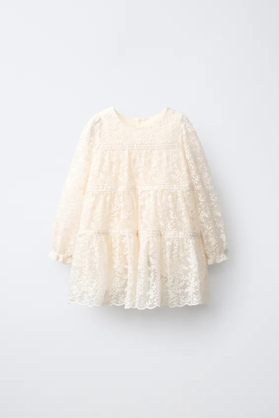 LACE PANEL DRESS | Zara US