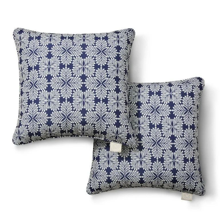 MARTHA STEWART Tulum Indoor Outdoor Decorative Pillow 2-Pack Set, UV Fade Resistant, Water Repell... | Walmart (US)