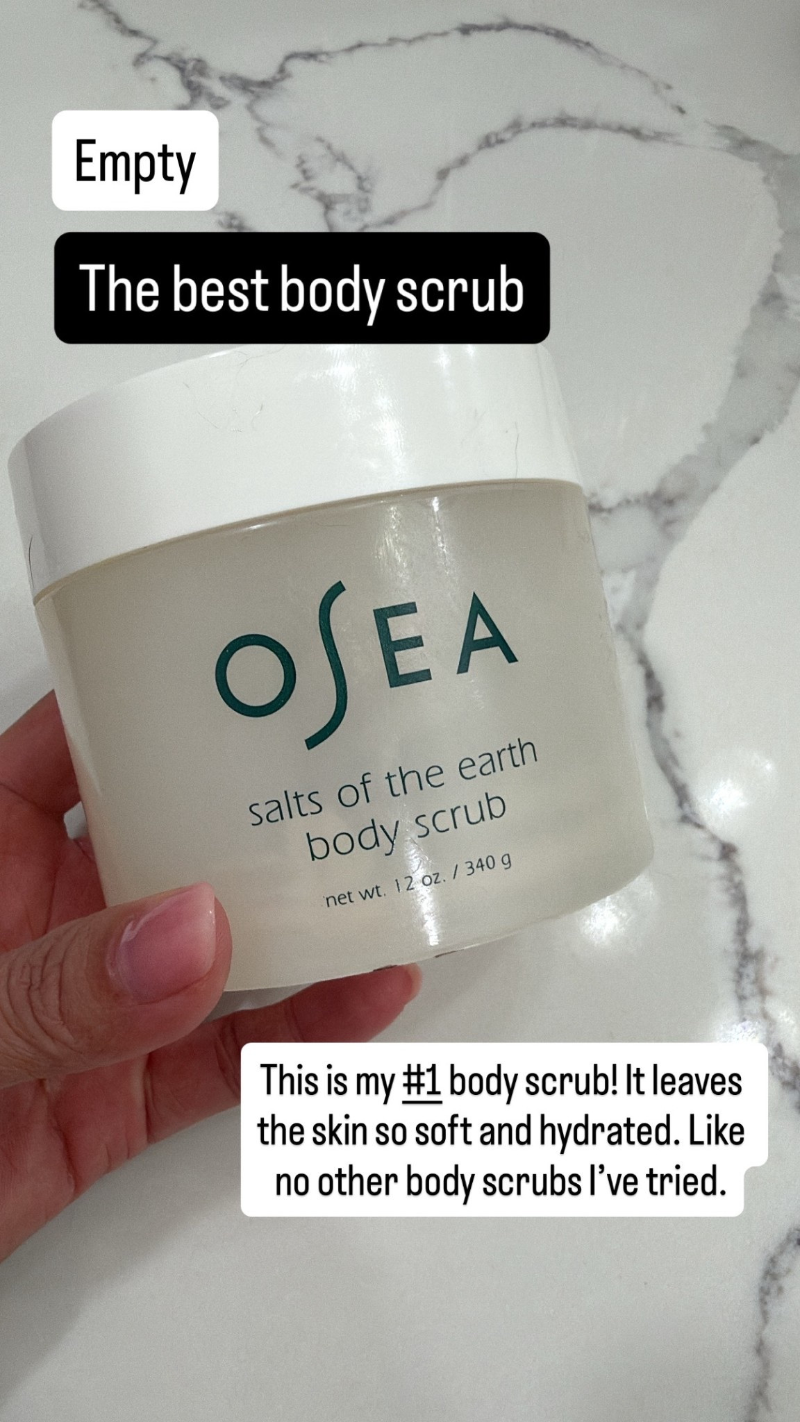 Empty - my favorite body scrub! Leaves the skin so soft and hydrated 

#LTKGiftGuide #LTKselfcare #LTKHoliday