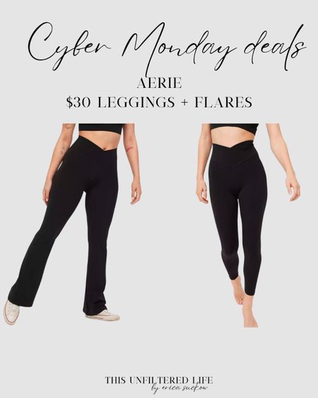 Aerie crossover leggings and crossover flares only $30 today for cyber Monday, today only

#LTKfit #LTKCyberweek #LTKsalealert