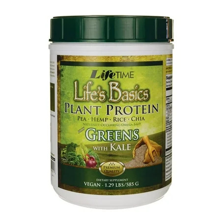 Lifetime Lifes Basics Plant Based Protein Powder | Natural Vanilla Vegan | No Gluten Artificial Swee | Walmart (US)