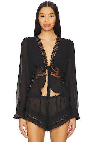 KAT THE LABEL Betty Blouse in Black from Revolve.com | Revolve Clothing (Global)
