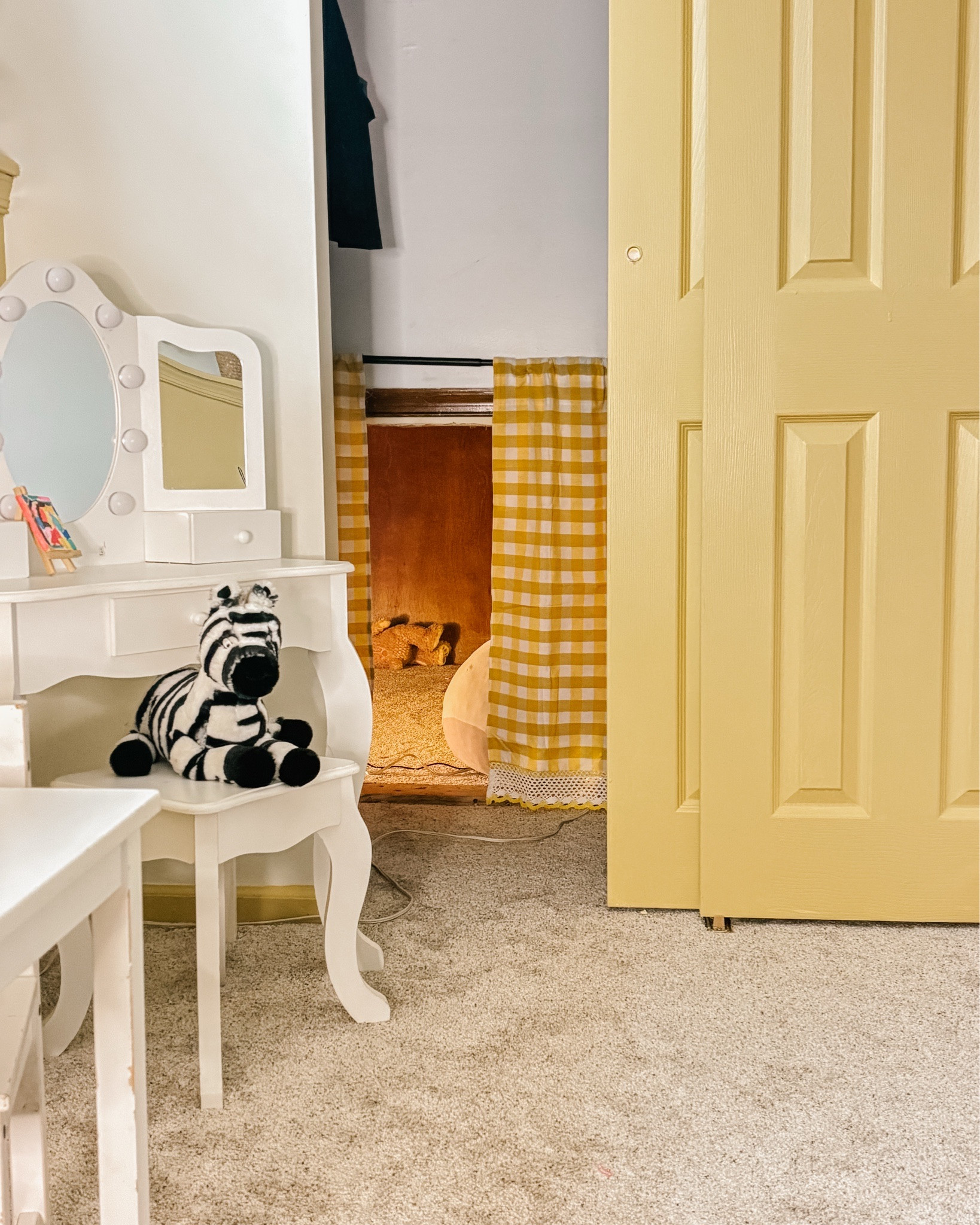 Whimsical and warm. A place to play, create, and imagine. 

This playroom was the one thing missing from our other house. It has been so nice to have a designated place for all the toys and a place the girls can take their friends to play and hang out. 
#mombydesign #playroom #playroomdesign  

 #LTKHome