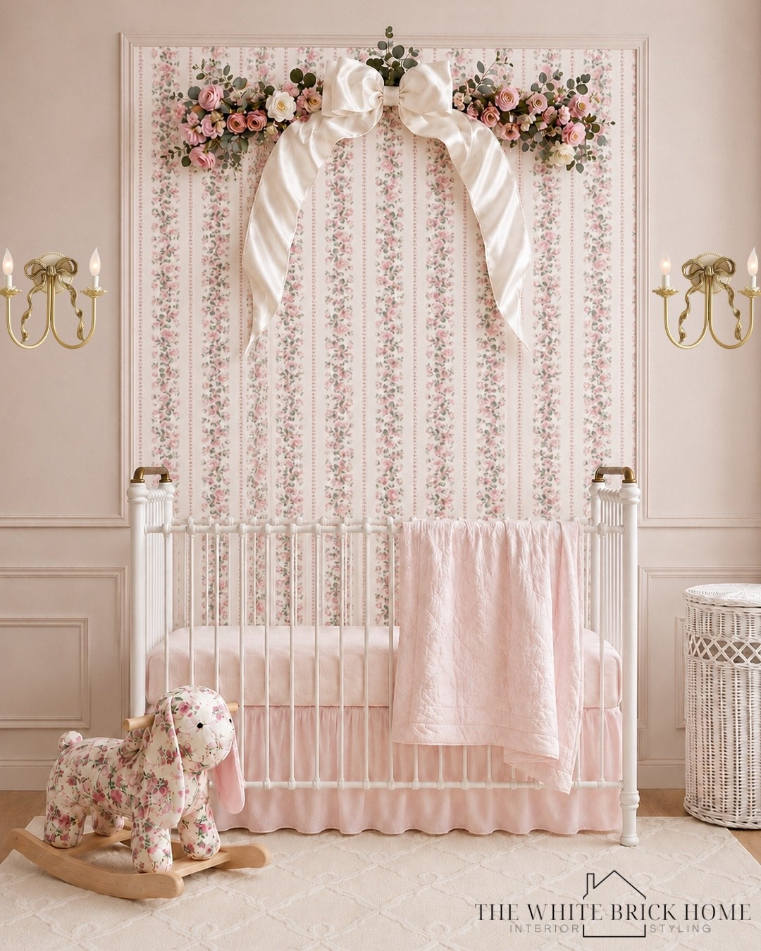 Sweet vintage charm meets timeless elegance - this loveshackfancy nursery layers delicate florals, soft blush tones, and an oversized bow focal point for a space that is beautiful and serene for a baby girl. 

Nursery, nursery design, nursery decor, nursery ideas, pink nursery, blush nursery, nursery decor ideas, baby girl, baby girl nursery, nursery wallpaper, pink nursery, pink nursery wallpaper, girls room, baby girl wall sconce, baby girl decor, pink nursery, loveshackfancy, loveshackfancy nursery, pottery barn, pottery barn baby

#LTKHome #LTKBaby #LTKBump
