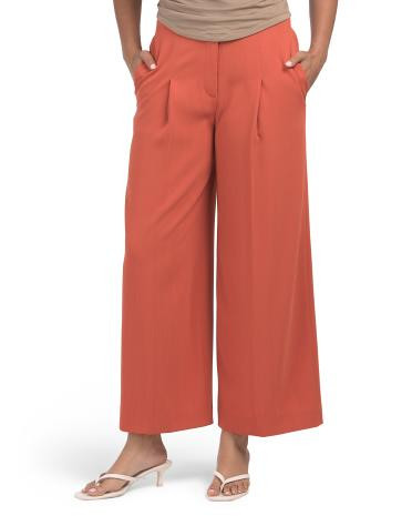pleated wide leg pants in admiral crepe | TJ Maxx