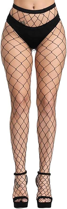 Simply Joshimo Womens Wide Fishnet Black Net Tights/Fencenet Diamond Netted Pantyhose | Amazon (UK)