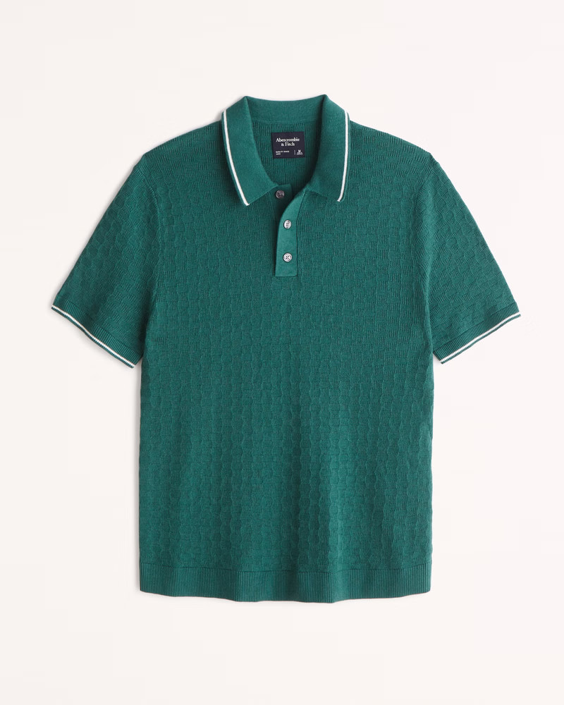 Tipped 3-Button Sweater Polo | Abercrombie & Fitch (US)