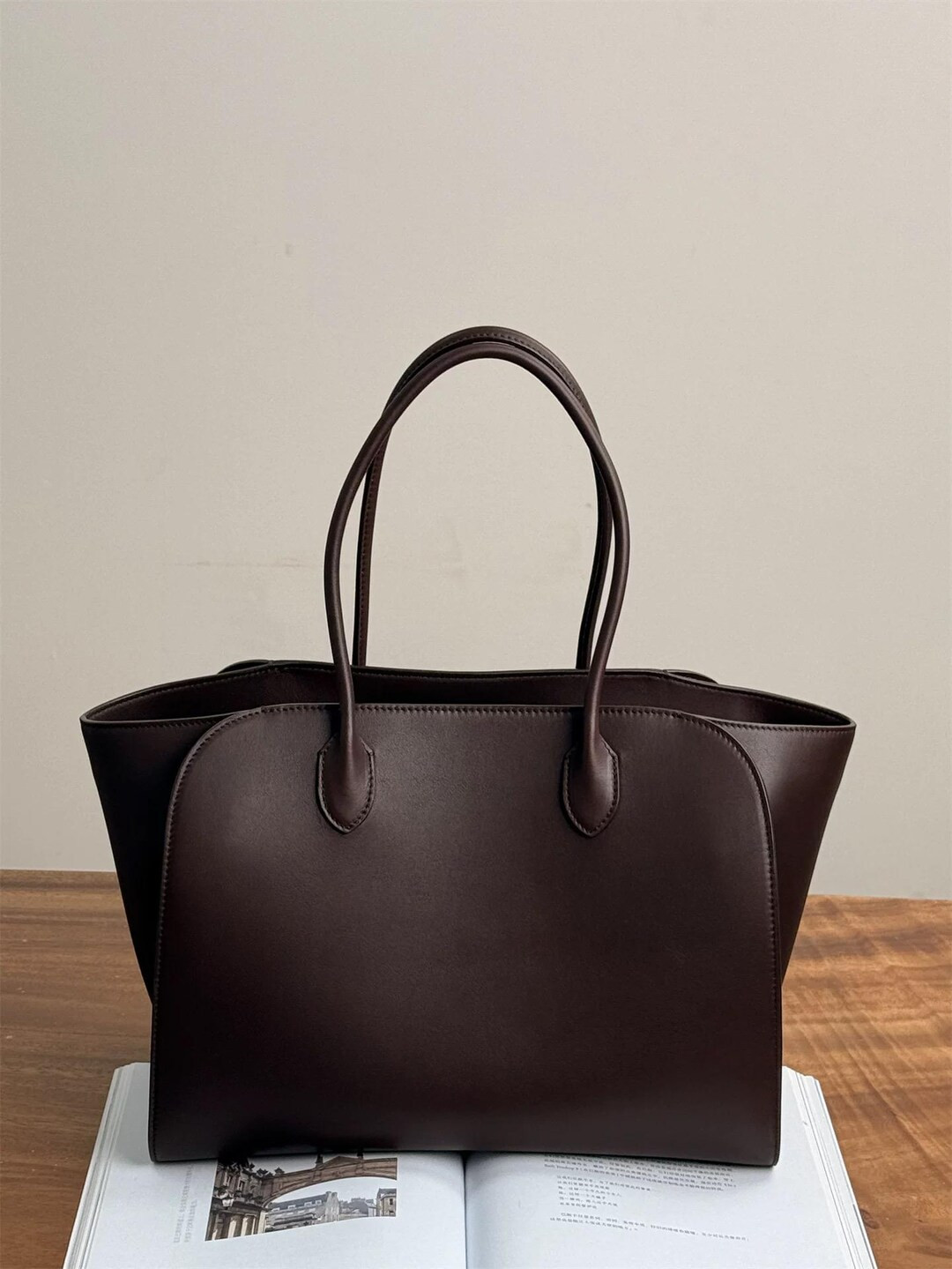 Handcrafted Large Leather Commuter Tote Bag – Top- Cowhide, Premium Business Style, Durable & V... | Etsy (US)