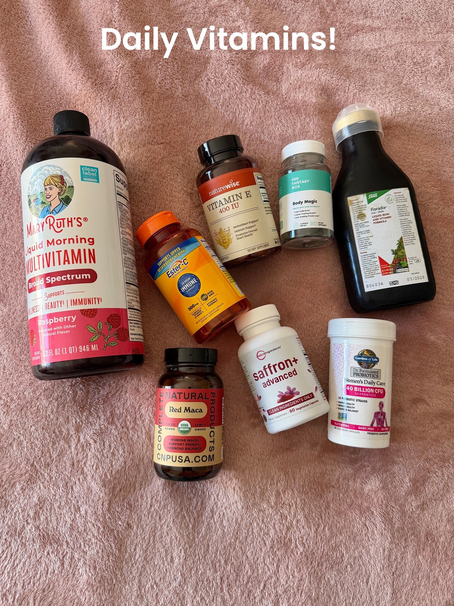 Health is wealth! Here are the daily vitamins I take as a 42 year old woman 😍😅 Yasss Red Maca!!(missing in the pic is my prescription weekly vitamin 4)

#LTKOver40 #LTKmomlife #LTKmorningroutine