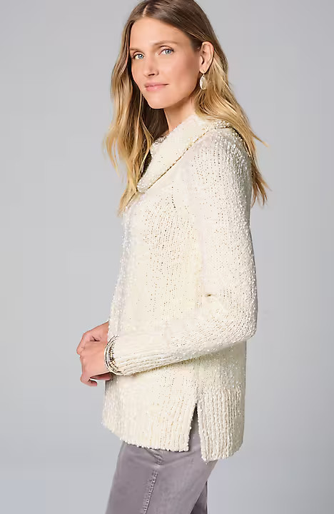 Textured Cowl-Neck Sweater | J. Jill