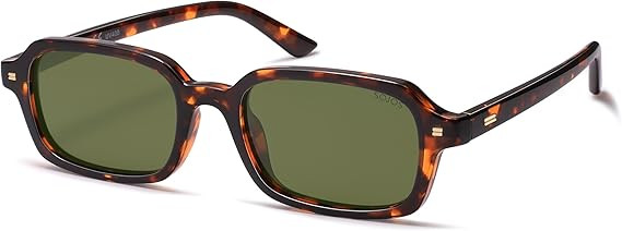 SOJOS Trendy Rectangle Polarized Sunglasses Womens Mens, Small Retro Fashion Thin Slim Square Sun... | Amazon (US)