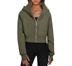Trendy Queen Womens Zip Up Hoodies Cropped Sweatshirts Fall Outfits Casual Hooded Pullover Sweate... | Amazon (US)