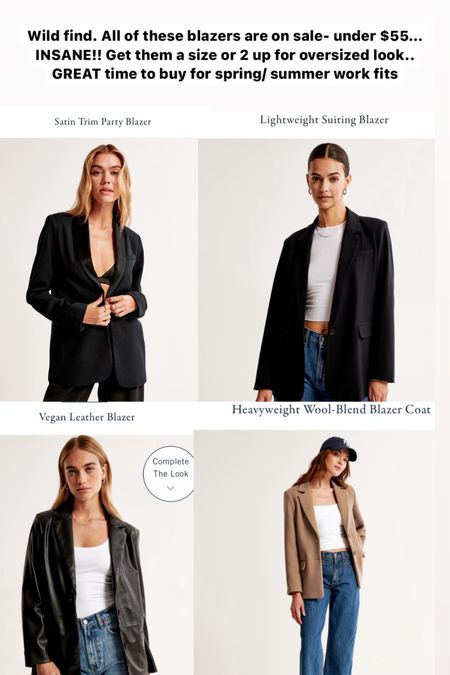 Abercrombie Blazers under $55- WILD FIND!! Buy a size up for oversized feel. Love ya!!

#LTKSpringSale #LTKfindsunder100 #LTKstyletip