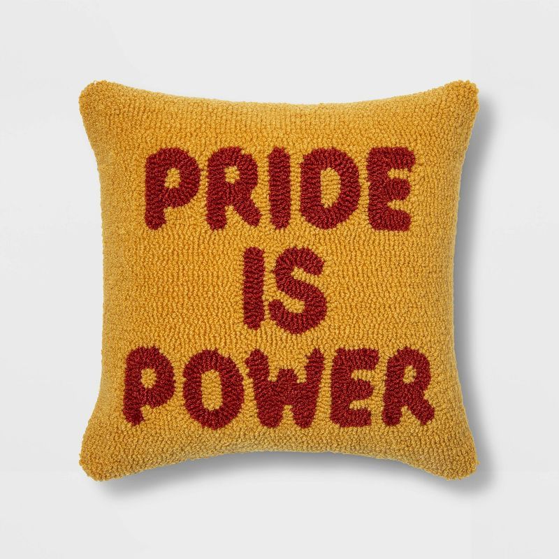 Indoor Throw Pillow Pride is Power Mustard Yellow - Pride | Target