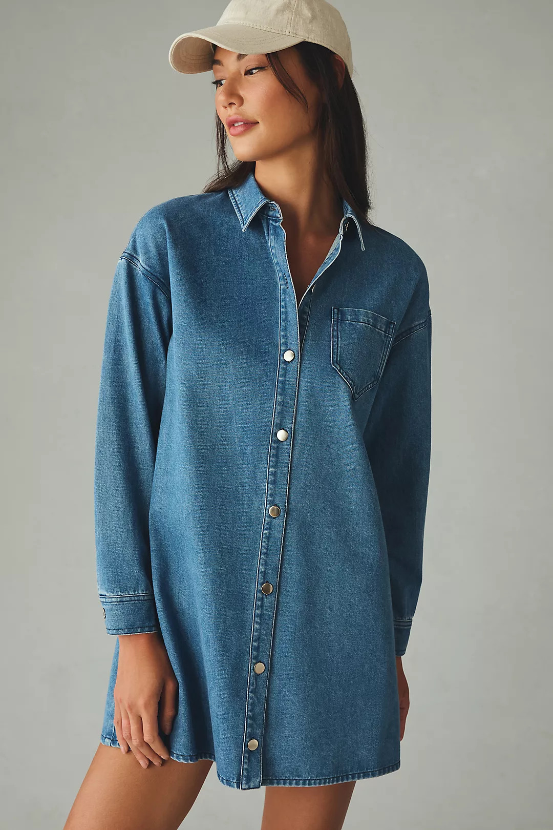 Mare Mare x Anthropologie Denim Shirt Dress | Anthropologie (US)