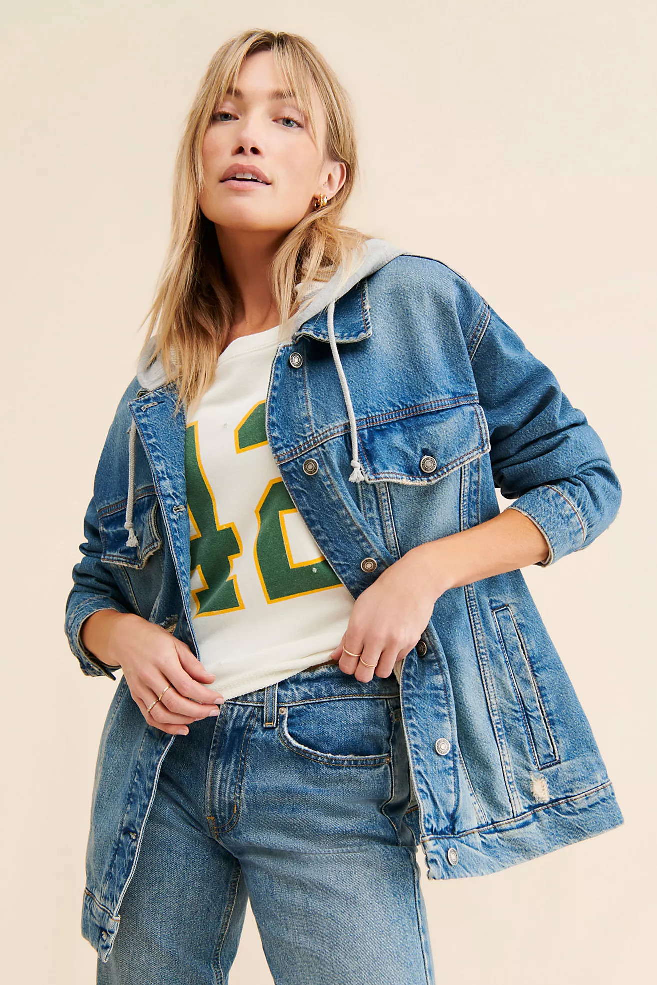 Flawless Oversized Hooded Denim Jacket | Free People (Global - UK&FR Excluded)