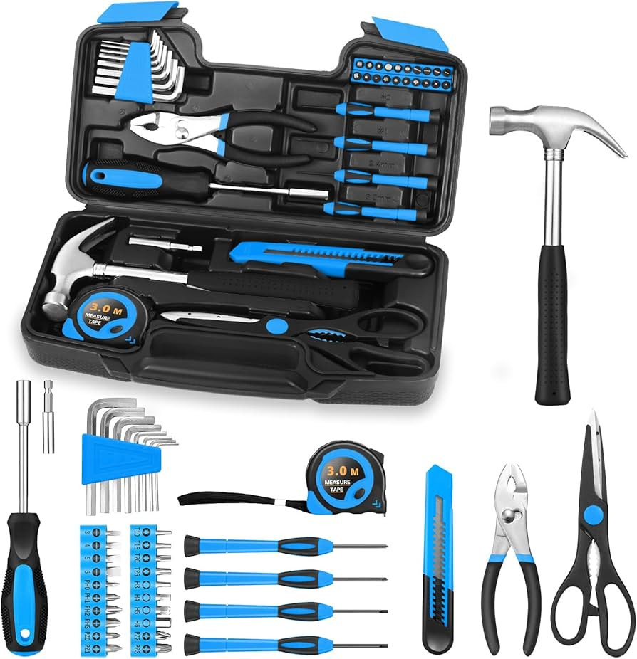 39 Piece Basic Home Tool Set Household Tool Set General Repair Small Hand Tool Kit in Toolbox Sto... | Amazon (US)