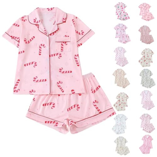 christmas pajamas for women set,Womens Christmas Pajamas Pjs Party Outfits for Women De Navidad,Women's Silk Cute Pink Pajama Jammies Pj Pants Sets Winter Outfit for Adult 01 Red S | Amazon (US)