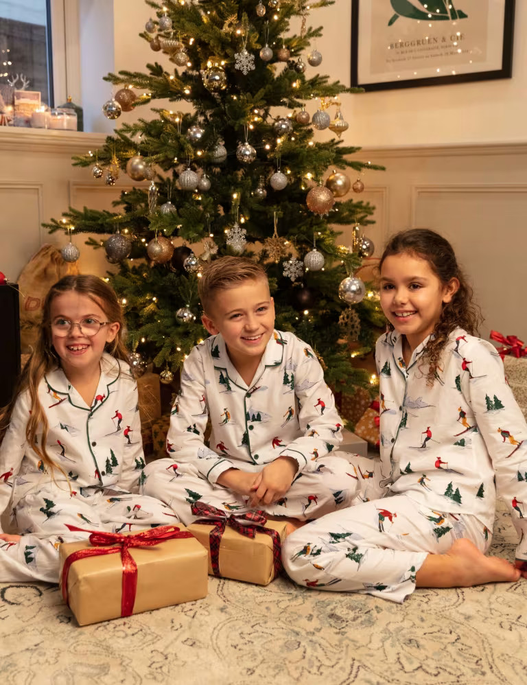 Cotton Rich Printed Pyjamas (4-13 Yrs) | Marks & Spencer (UK)