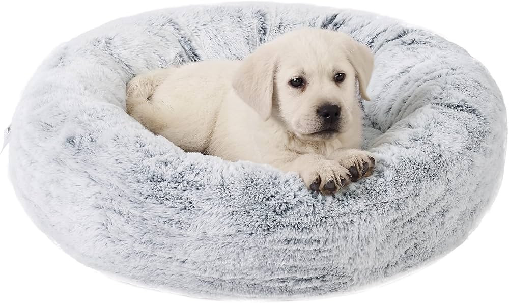 Best Friends by Sheri SnuggleSoft Faux Rabbit Fur Memory Foam Calming Donut Bed for Dogs and Cats... | Amazon (US)