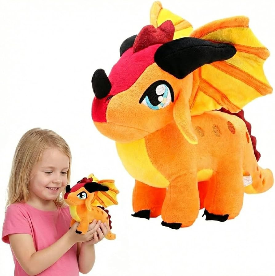 Wings of Fire Dragon Plush Toy - Fire Winged Dragon Plush Pillow - Rainwing Dragon Stuffed Animal... | Amazon (US)