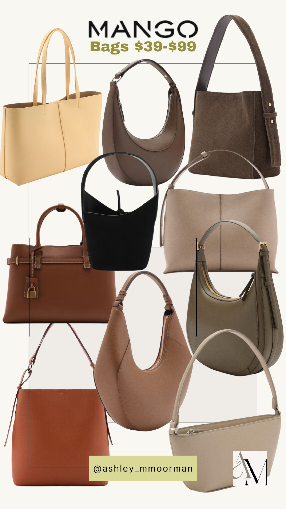 Mango | Fall/Winter bags | affordable purses | budget friendly 

Just because they look expensive, doesn’t mean they are. 

#LTKfindsunder100 #LTKfindsunder50 #LTKitbag