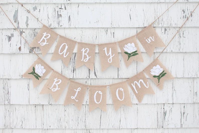 Baby In Bloom Banner, Flower Baby Shower Decorations, Greenery Baby Shower, Plant Floral Baby Sho... | Etsy (CAD)
