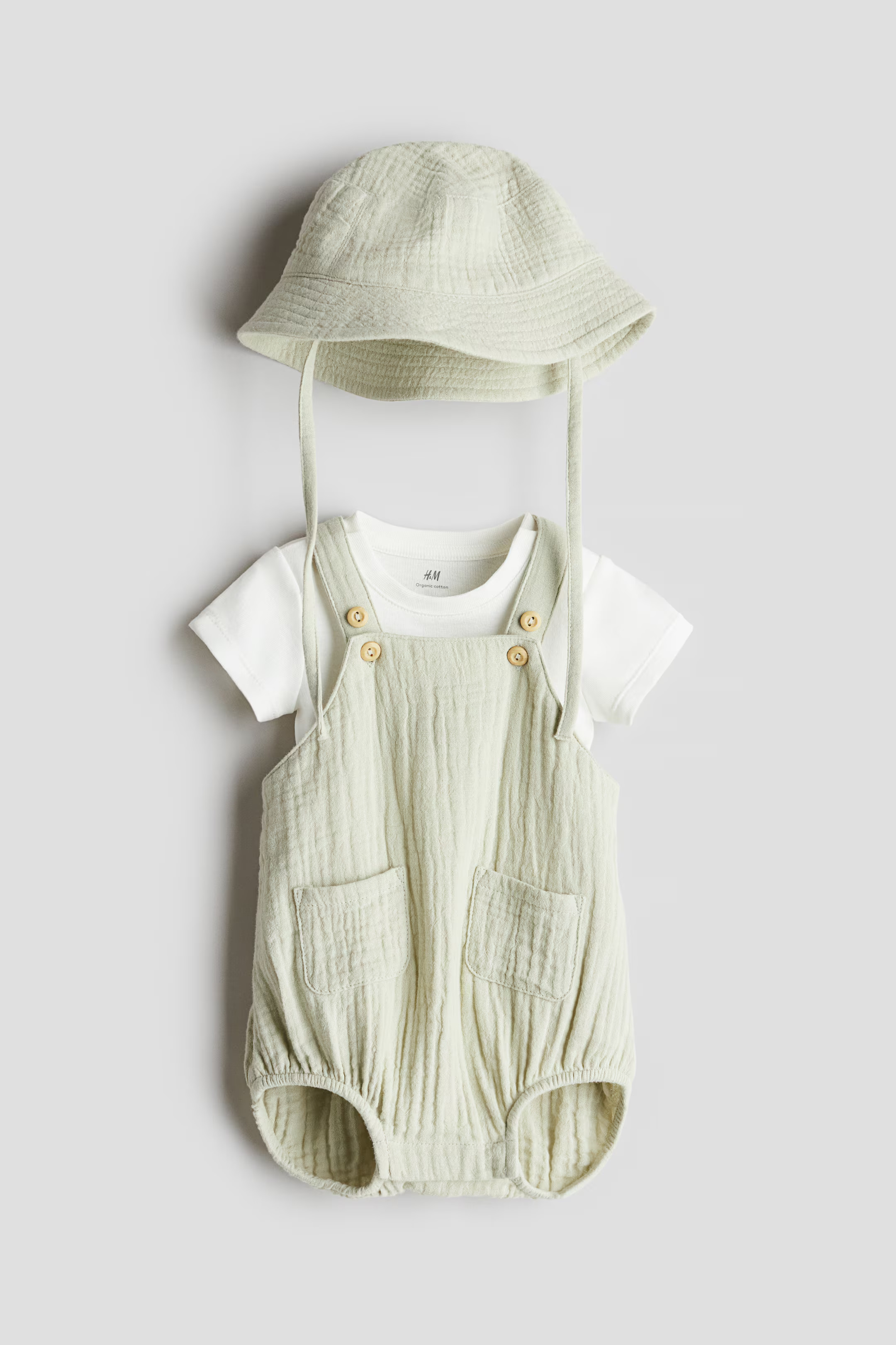 3-Piece Cotton Muslin Set | H&M (US + CA)