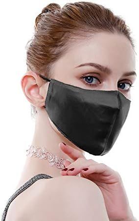 100% Mulberry Silk Resuable Sensitive Face Masks for Women Washable Luxury Face Scarf Adjustable ... | Amazon (US)