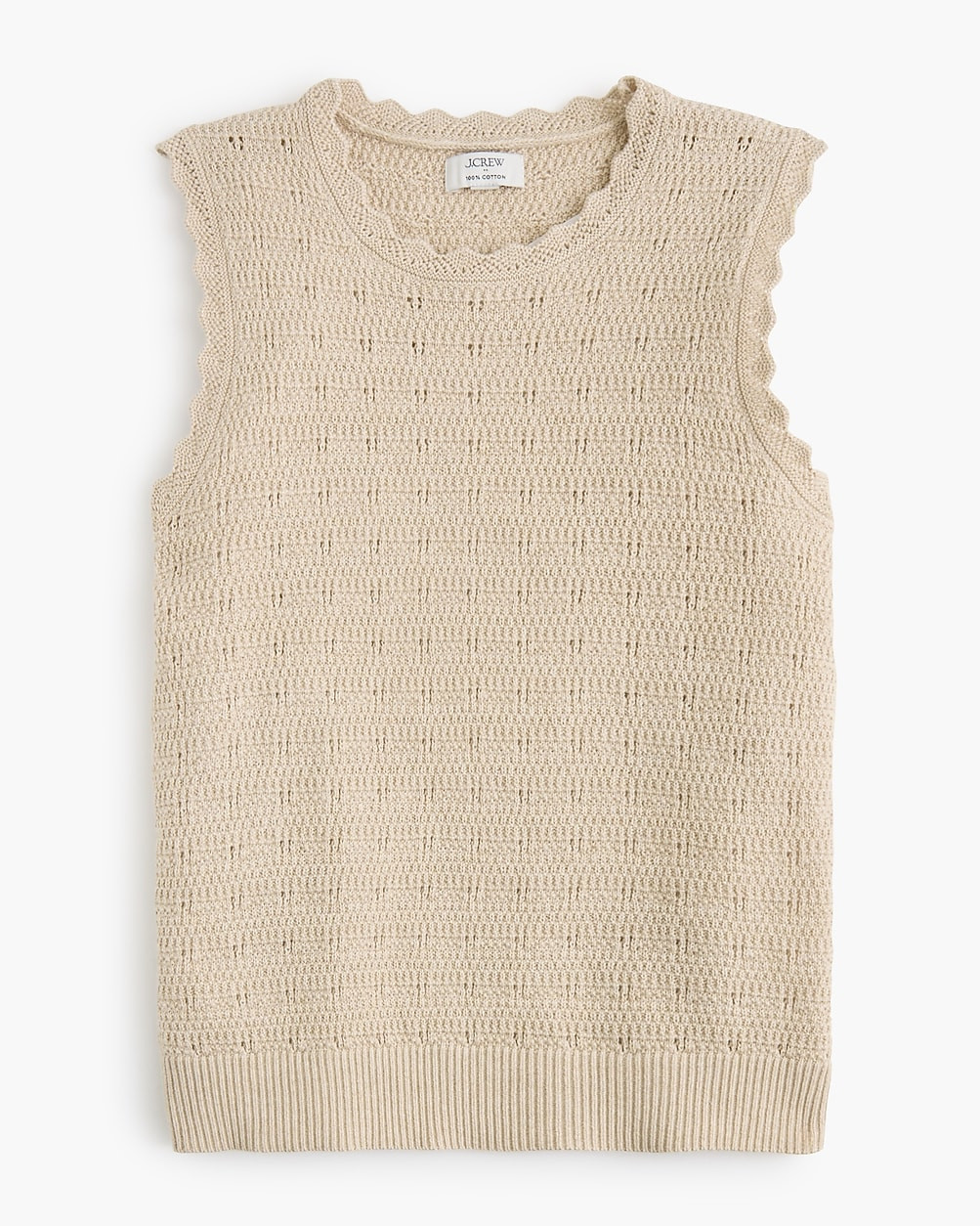 Scalloped pointelle sweater shell | J.Crew Factory