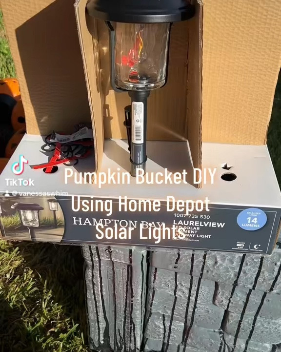 Lights I used to make plastic pumpkins glow in the yard! These are the right size to cover the top opening of the bucket! Happy decorating! #happyhalloween#halloweendecor

#LTKSeasonal #LTKVideo #LTKHome